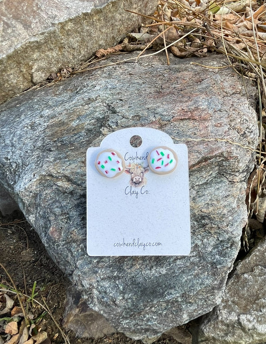 Circle sugar cookie stud