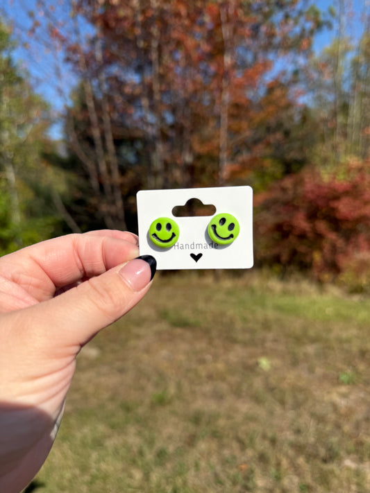 Smiley face stud